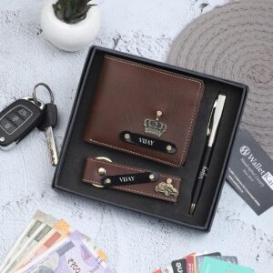 Personalised Name Wallet combo 2 (Leather)