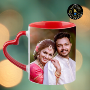 Personalized Duel tone heart handel mug